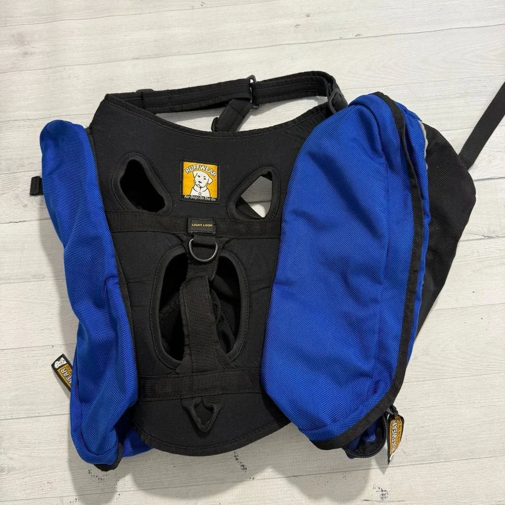 Ruffwear Blue Commuter Light Loop Dog Backpack Saddle Pack Bag Harness large
